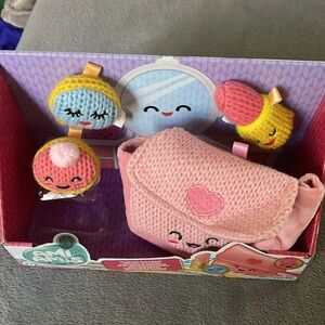 Jakks Ami Amis glam set multipack new soft crochet plush purse set
